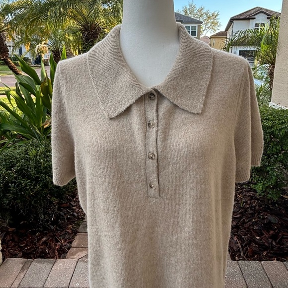Torrid Vegan Cashmere Pullover Polo Sweater Size 1 - Picture 6 of 14